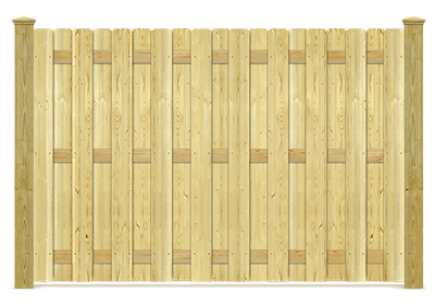 Crowley LA Shadowbox style wood fence