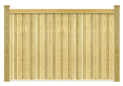 Sunset LA cap and trim style wood fence